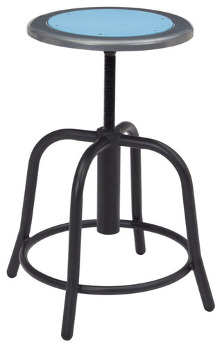NPS 18-24" Height Adjustable Swivel Stool, Blueberry Seat and Black Frame