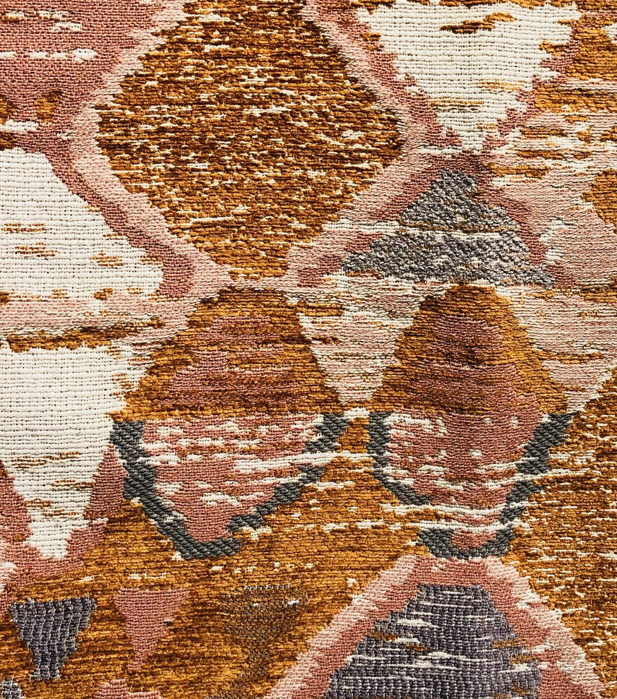 Mira Oasis Shades of Brown Luxury Throw Pillow, 12"x25"