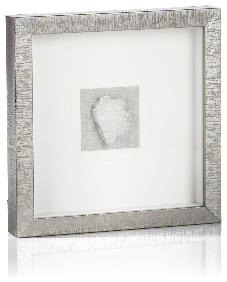 Muzo Silver Framed Crystal Wall Decor, 12"x12"