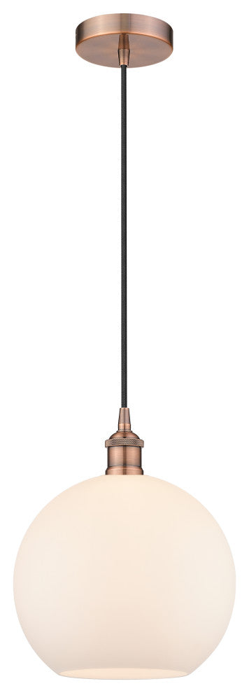 Innovations 616-1P-AC-G121-10-LED 1-Light Mini Pendant, Antique Copper