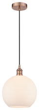 Innovations 616-1P-AC-G121-10-LED 1-Light Mini Pendant, Antique Copper