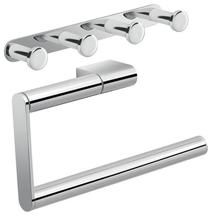 Wall Mounted Chrome Accessory Set