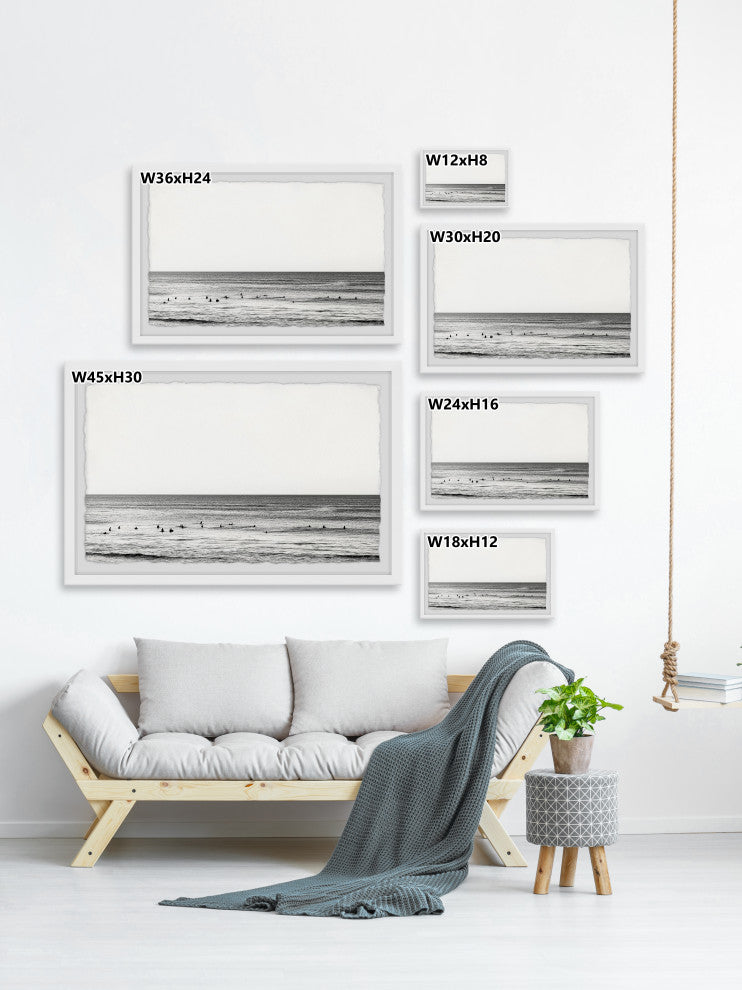 "Jumping Into the Waves" Framed Painting Print, 45x30