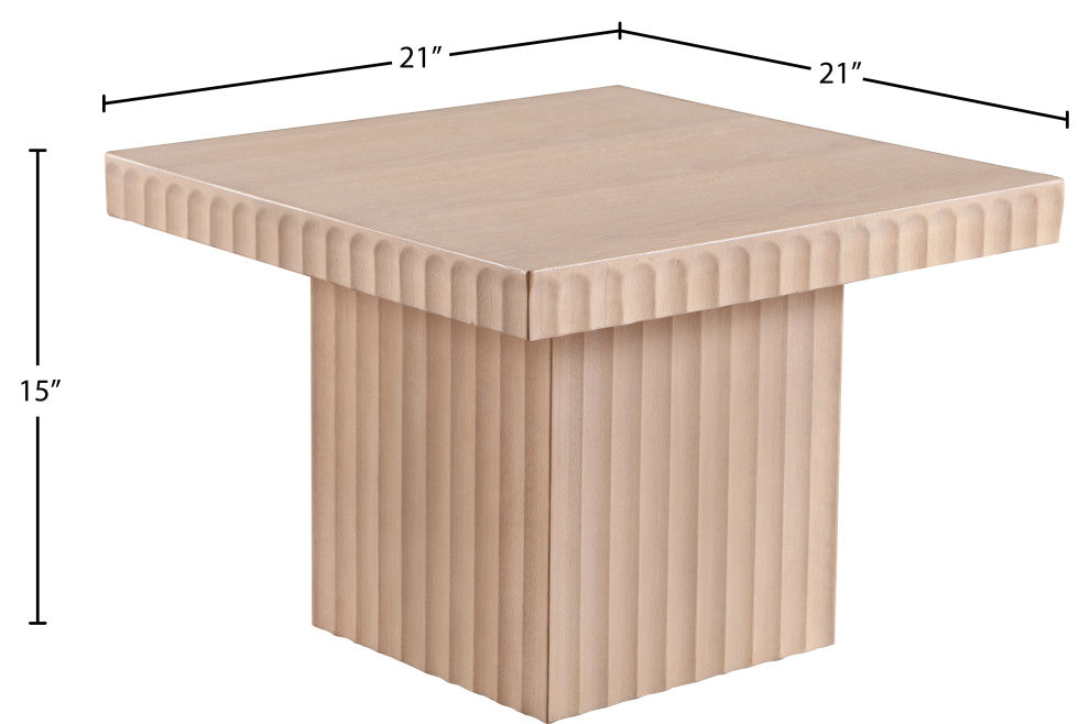 Spencer Oak Veneer Coffee Table, Natural, 15" H, 1 Piece