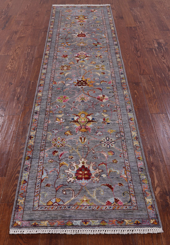 Runner Hand-Knotted Persian Tabriz Rug 2' 7" X 10' 2" - Q12799