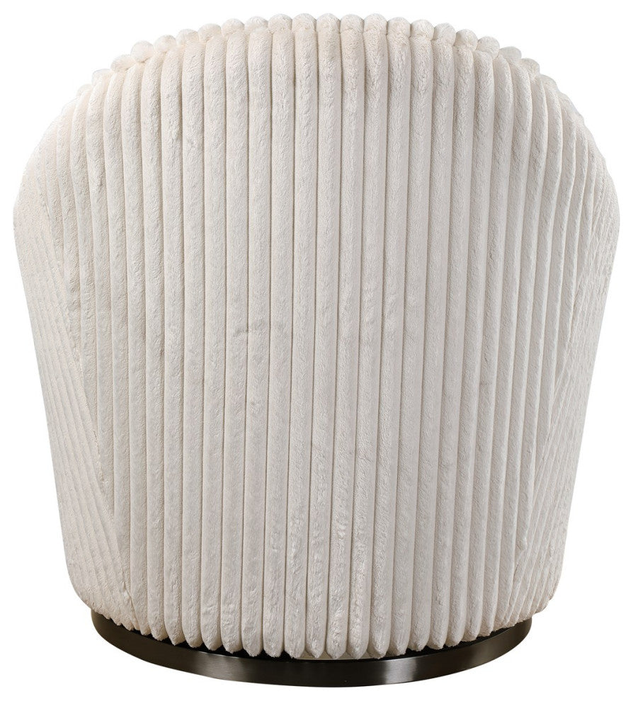 Uttermost Crue White Swivel Chair 23578