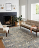 Chris Loves Julia x Loloi Rosemarie Sand/Lagoon 5'-0" x 5'-0" Round Area Rug