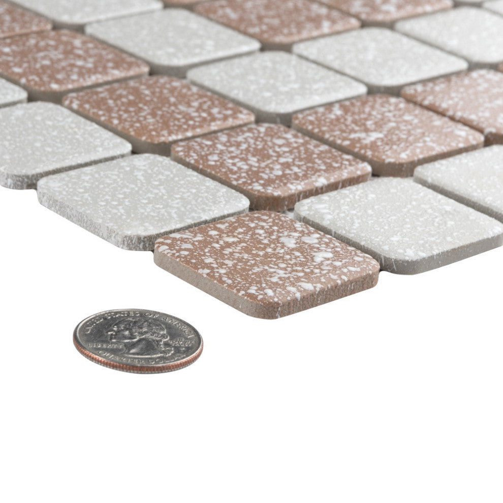 Crystalline Market Square Beige Porcelain Floor and Wall Tile