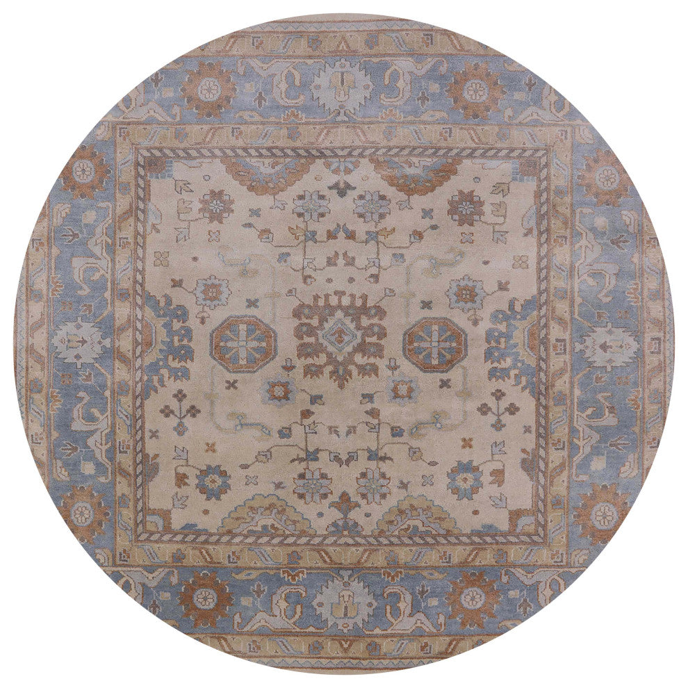 Ahgly Company Indoor Round Mid-Century Modern Area Rugs, 4' Round