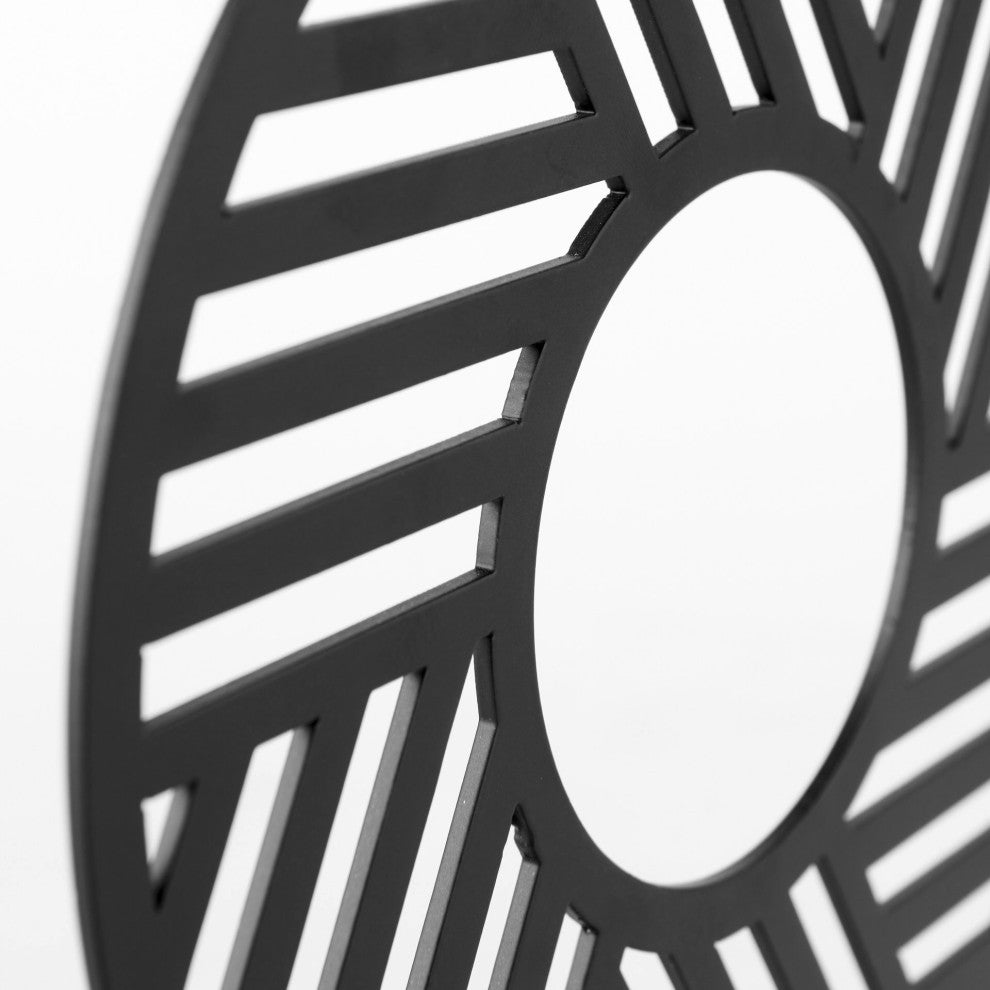 Micra 9.1Lx2.6Wx10.9H Matte Black Metal Decorative Object on a Stand