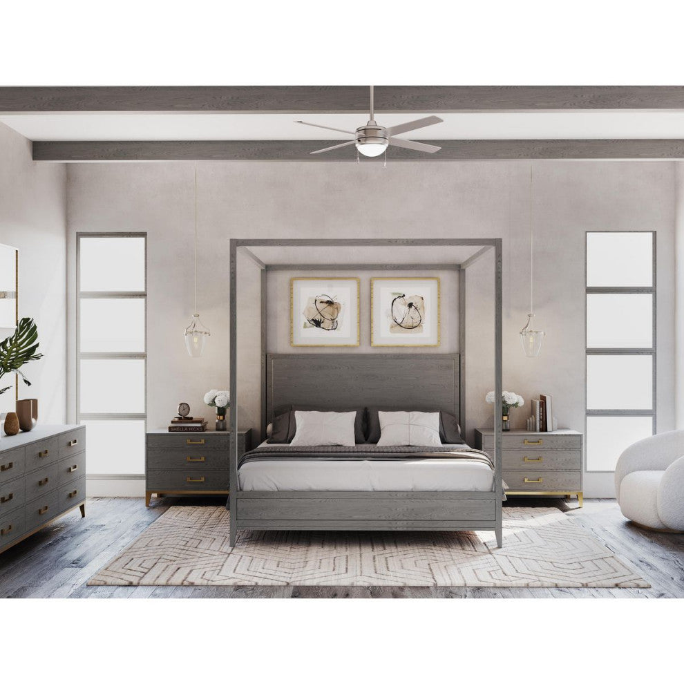 Parkhurst Collection One-Light Brushed Nickel Clear Glass Mini-Pendant Light