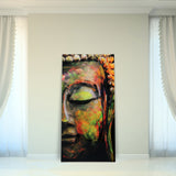 Buddha Wall Art Frameless Free Floating Tempered Art Glass