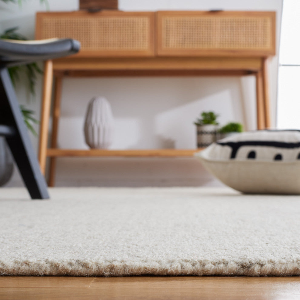 Safavieh Micro-Loop Mlp537F Geometric Rug, Light Gray and Ivory, 9'0"x12'0"