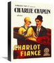 "Charlie Chaplin - French - A Jitney Elopement, 1915" Canvas Giclee, 12"x16"