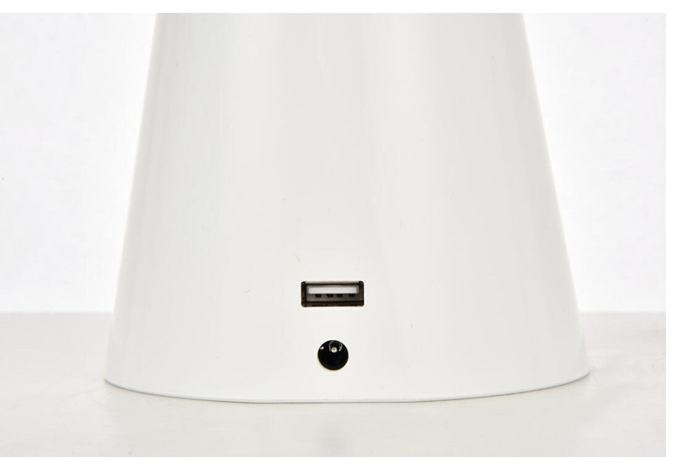 Illumen Collection 1-Light Glossy Frosted White Finish Led Desk Lamp