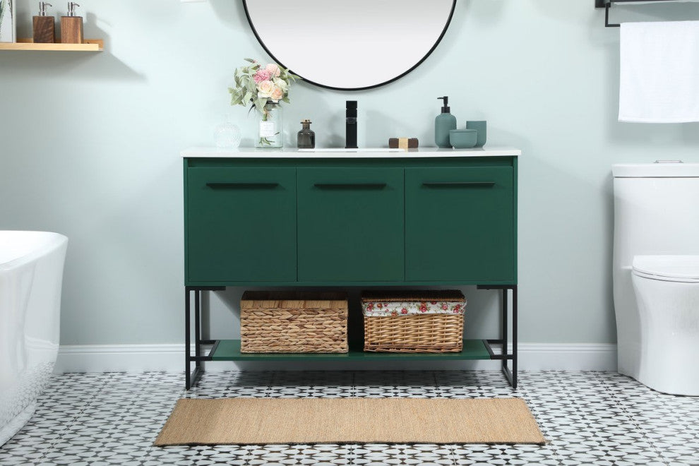 Sue 48" Single Bathroom Vanity, Green