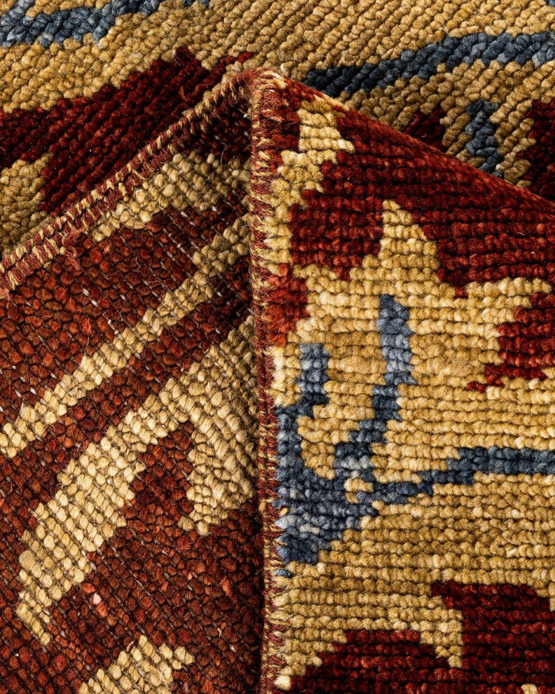 Ganga One-of-a-Kind Handmade Area Rug Red, 8' 3" x 10' 1"