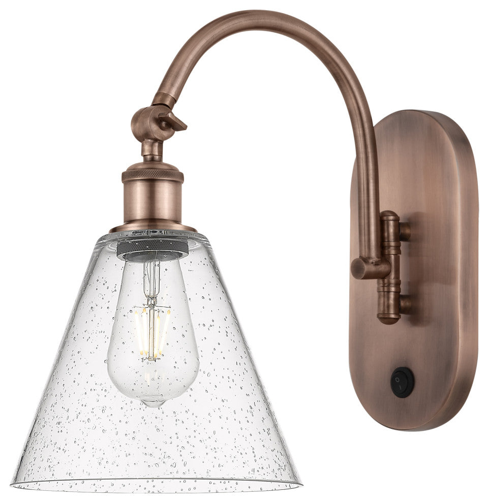 Innovations 518-1W-AC-GBC-84 1-Light Sconce, Antique Copper