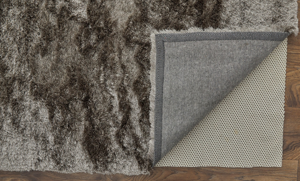 Weave & Wander Armada Plush Shag Rug, Gray, 4'9"x7'6"