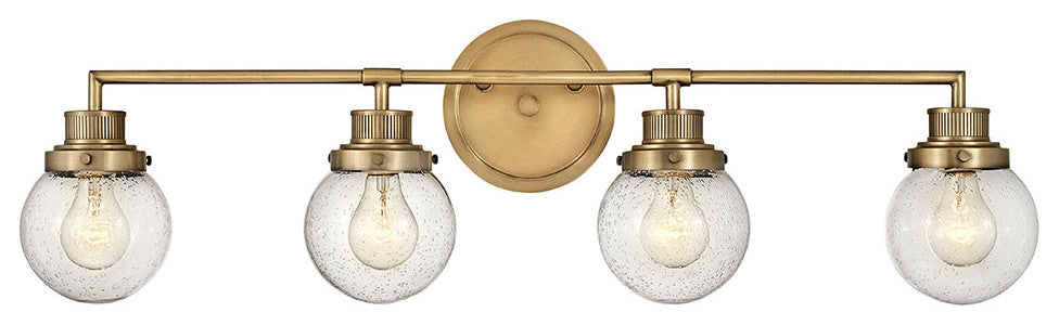 Hinkley Poppy Large Four Light Vanity, Heritage Brass
