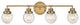 Hinkley Poppy Large Four Light Vanity, Heritage Brass