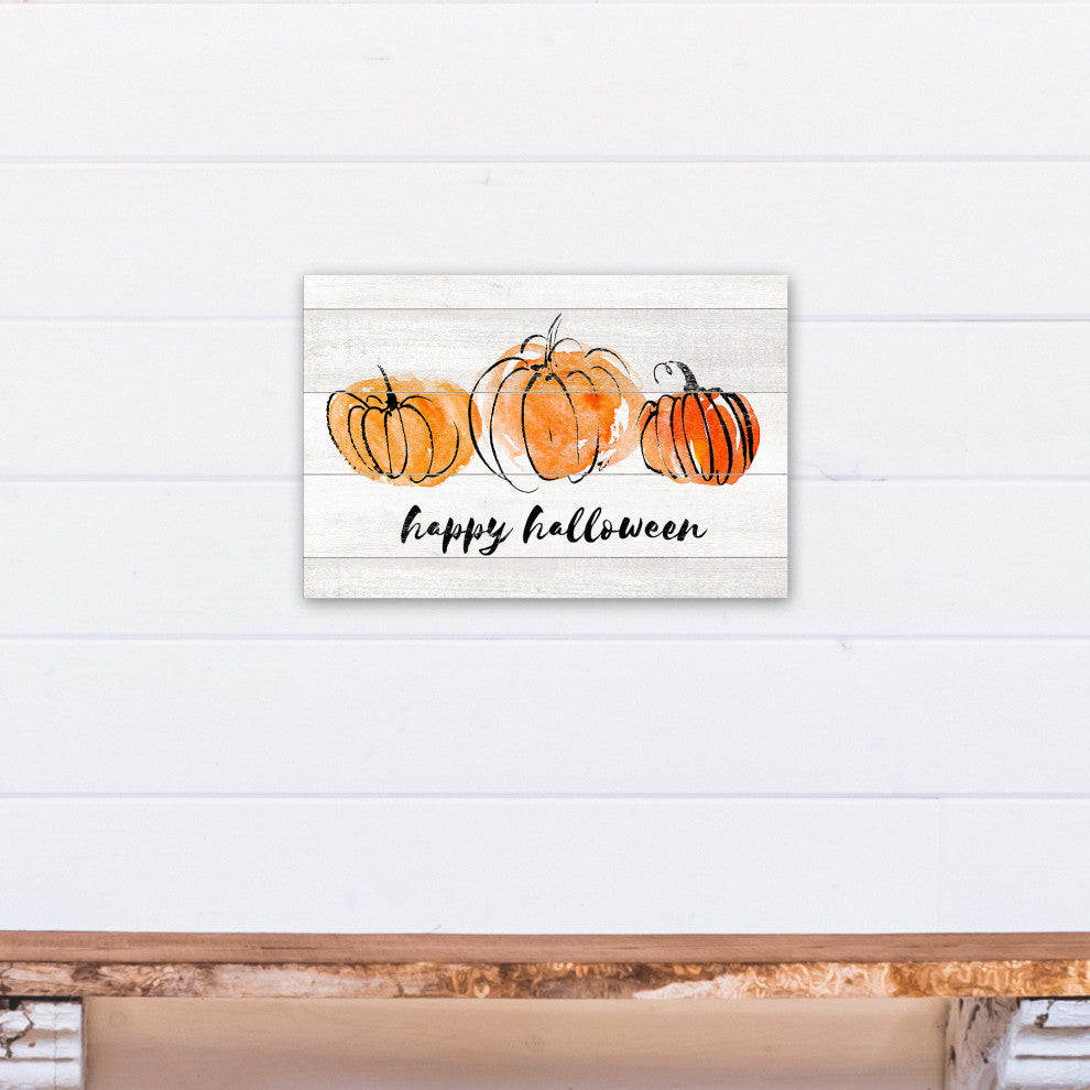 Watercolor Pumpkins 12x18 Canvas Wall Art