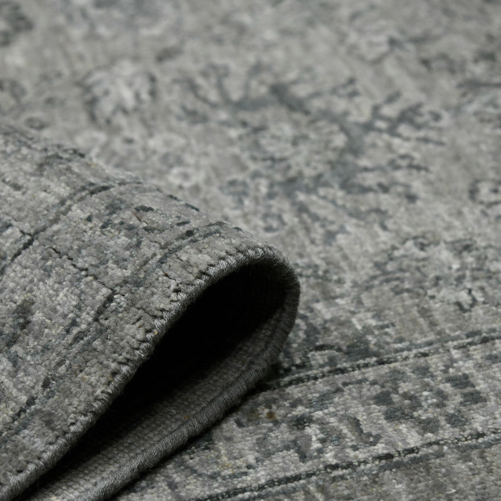 Nuit Arabe Elm Area Rug, Beige, 8' x 10', Bordered