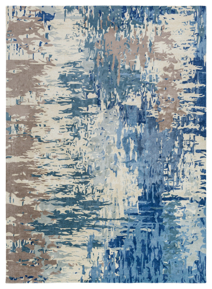 Surya Banshee BAN-3342 Modern Area Rug, Dark Blue, 8' x 11' Rectangle