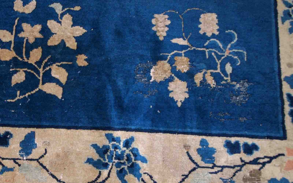 Handmade Antique Peking Chinese Rug, 4.1'x6.4', 125cmx195cm 1900s
