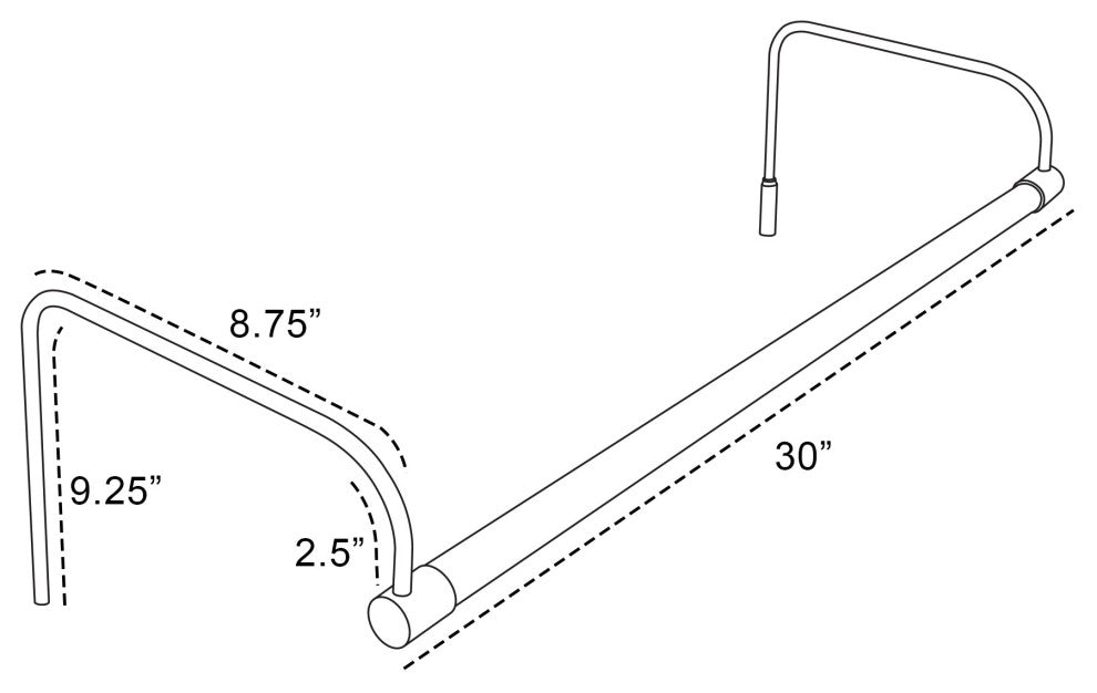 30" Slim Line Art Light, Rose Gold With Plug-in and Remote
