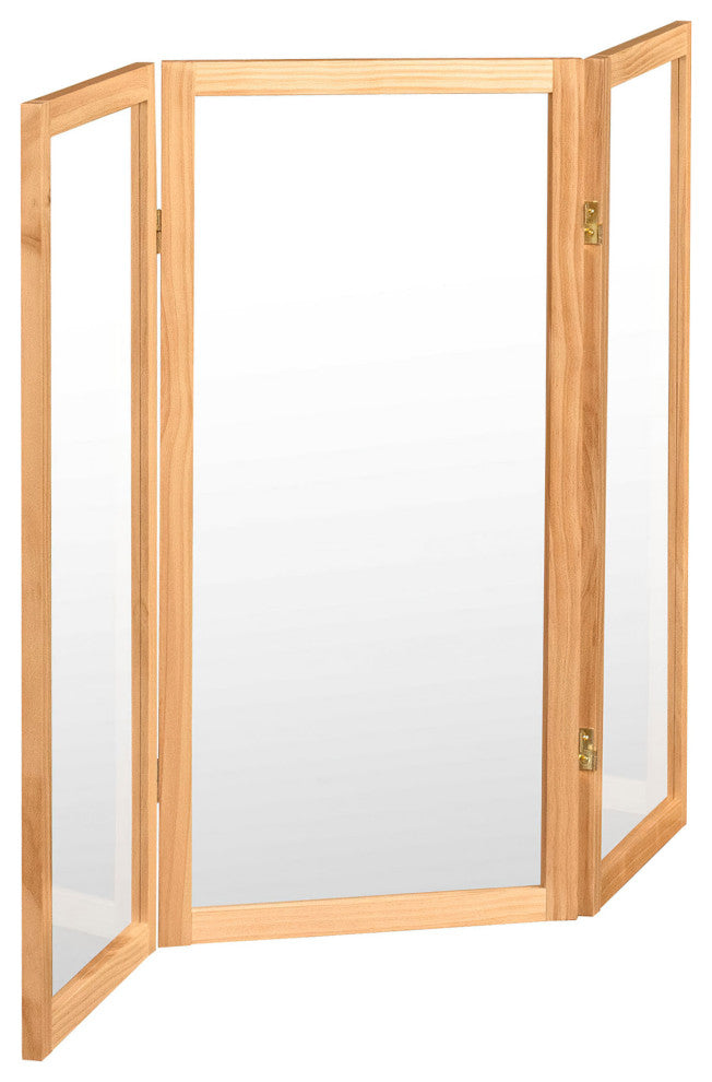 3' Tall Clear Screen, Natural, 3 Panel