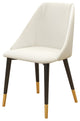 Nordic Iron Desk Stool Dining Chair, White+black Legs