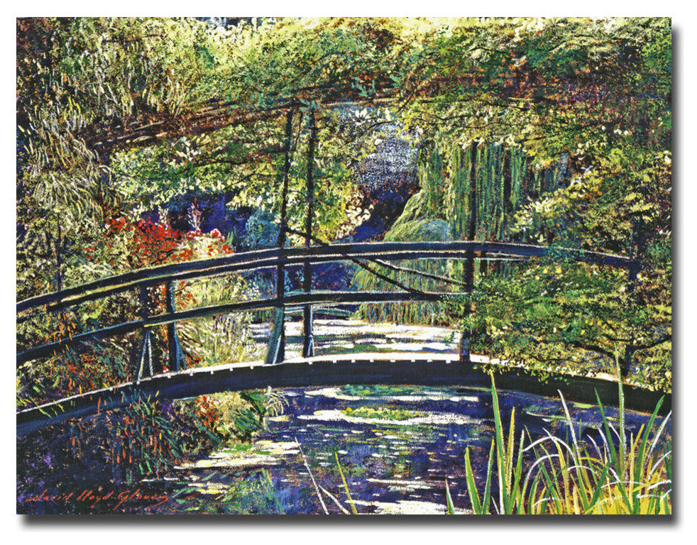 'Giverny Footbridge' Canvas Art by David Lloyd Glover