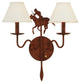18 Wide High Plains Rider 2 Light Wall Sconce