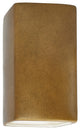 Ambiance, Small Rectangle, Open Top & Bottom Wall Sconce, E26, Incandescent, Antique Gold