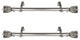 Clint 1" Diameter Side Curtain Rod 12-20" Long, Set of 2, Satin Nickel