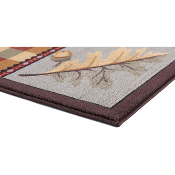 Colorblock Wildlife Novelty Lodge Pattern Multicolor Scatter Mat Rug, 2''x3''
