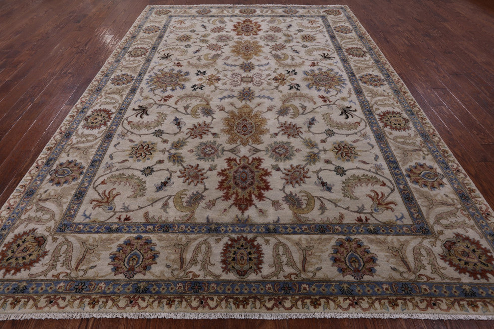 8' 8" X 12' 3" Hand Knotted Persian Tabriz Wool Rug Q9014