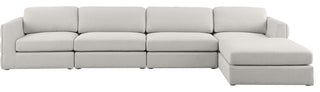 Beckham Linen Textured Fabric 5-Piece Modular L-Shaped Sectional, Beige