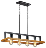 Maxim 10307 Black Forest 4 Light 30"W Linear Chandelier - Black / Ashbury