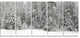 Foggy Winter Forest Panorama, Landscape Canvas Art Print, 60"x28", 5 Panels