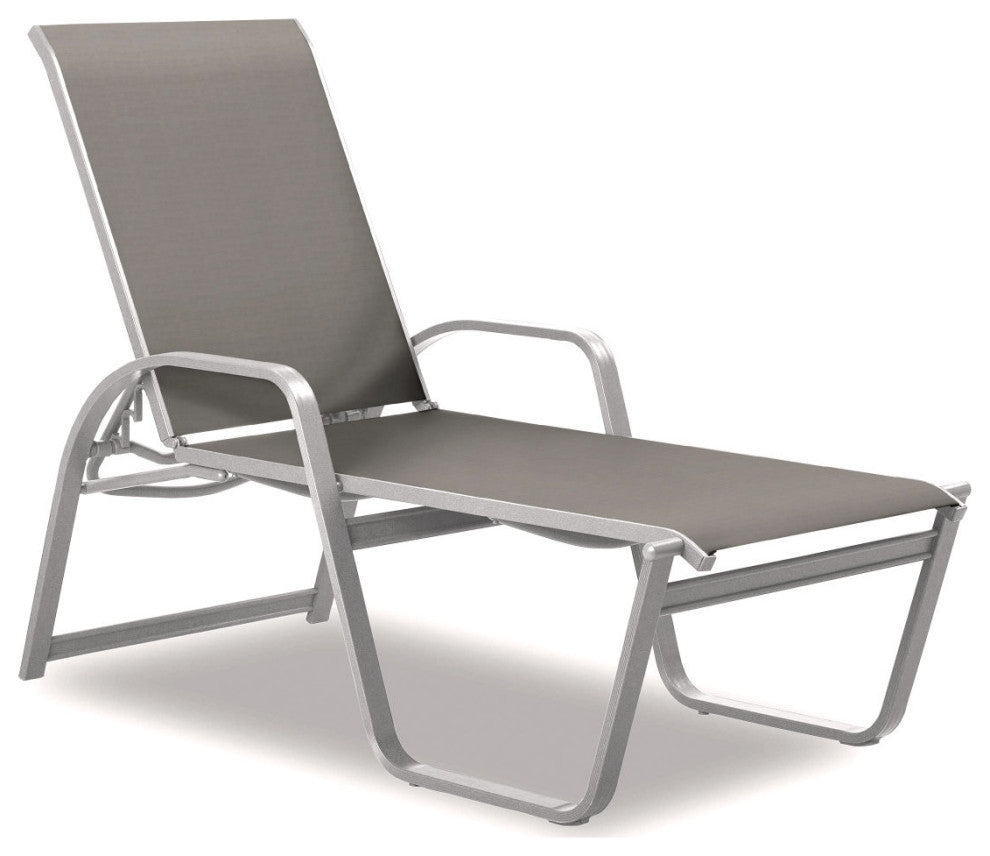 Aruba II 4-Position High Bed Chaise, Textured White, Alloy