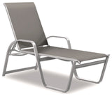 Aruba II 4-Position High Bed Chaise, Textured White, Alloy
