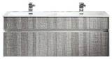 Eviva Ashy 48" Wall Mount Modern Bathroom Vanity Ash Gray White Integrated Sink