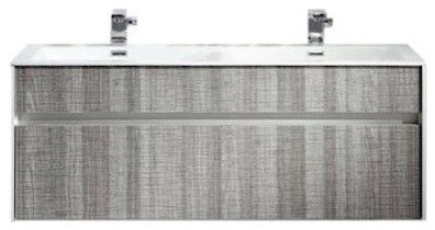 Eviva Ashy 48" Wall Mount Modern Bathroom Vanity Ash Gray White Integrated Sink