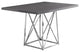 Dining Table 48" Rectangular Small Kitchen Dining Room Metal Grey Chrome