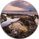 Rough Rocky Coastline Africa, Beach Large Disc Metal Wall Art, 11"
