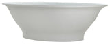 74" Polystone Oval Free-Standing Bathtub, Matte White, No Faucet