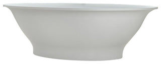 74" Polystone Oval Free-Standing Bathtub, Matte White, No Faucet