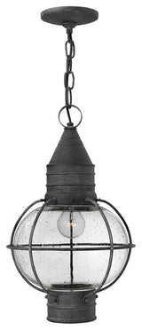 Hinkley Cape Cod 19.25" Medium Outdoor Hanging Onion Lantern, Aged Zinc